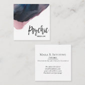 *~*水彩精神媒体直観的リーダー スクエア名刺 (正面/裏面)