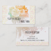 水彩糸編み物製の名刺 名刺 (正面/裏面)