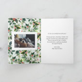 水彩系クリスマスボタニカルパターン写真 シーズンカード (内部)