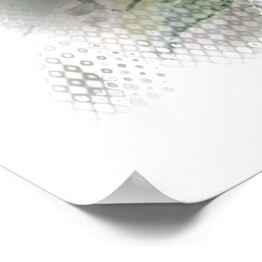 水彩紅ケシ ポスター (角)