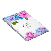 水彩紅花|名前の追加 ノートブック (右側)