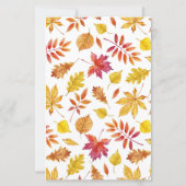 水彩紅葉お祝いのライフ招待状 (裏面)