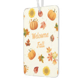 水彩紅葉とカボチャ カーエアーフレッシュナー (左)