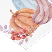 水彩紅葉とカボチャ ショートテーブルランナー (コーナー)