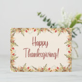 水彩紅葉とベリー感謝祭 シーズンカード (スタンド正面)