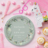 水彩紅葉ウェディングパーティーデコール紙プレート ペーパープレート (パーティー)