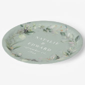 水彩紅葉ウェディングパーティーデコール紙プレート ペーパープレート (アングル)