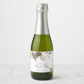 水彩紅葉ウェディングレセプション スパークリングワインラベル (正面)