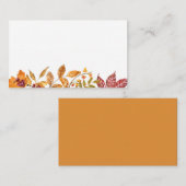 水彩紅葉ガーランド秋の結婚式 プレイスカード (正面/裏面)