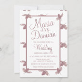 水彩紅葉シンプル赤面結婚ズ 招待状 (正面)