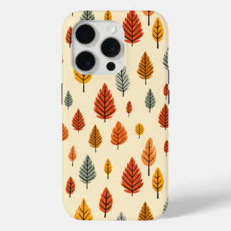 水彩紅葉シームレスパターン iPhone 15 PROケース