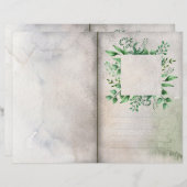 水彩紅葉ジャーナルのスクラップブックページ (正面/裏面)