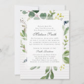 水彩紅葉バプテスマ招待状 招待状 (正面)