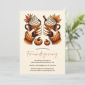 水彩紅葉パンプキンスパイスフレンドリー 招待状 (スタンド正面)