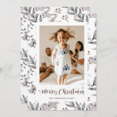 水彩紅葉フォトメリークリスマスカード シーズンカード (正面/裏面)