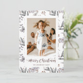 水彩紅葉フォトメリークリスマスカード シーズンカード (スタンド正面)