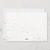 水彩紅葉フォト金ゴールドスタークリスマス シーズンカード (裏面)