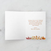 水彩紅葉フレームハッピー感謝祭 シーズンカード (内部)