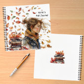 水彩紅葉ブックカスタマイズ可能なジャーナル ノートブック