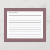 水彩紅葉ブライダルシャワーレシピカード (裏面)