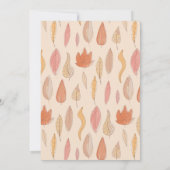 水彩紅葉ベージュ秋50誕生日 招待状 (裏面)