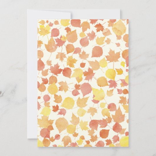 水彩紅葉リハーサルディナー招待状 招待状 (裏面)