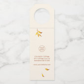 水彩紅葉リース。ボトルハンガーラベル ボトルネックタグ (裏面)