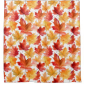 水彩紅葉リーフ シャワーカーテン (正面)