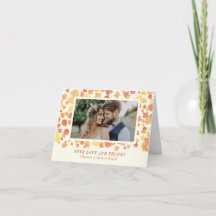 水彩紅葉写真サンキューカード