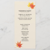 水彩紅葉式 プログラム (裏面)