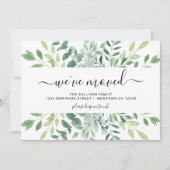 水彩紅葉引っ越しました発表カード 案内状 (正面)