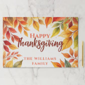 水彩紅葉感謝祭紙ランチョンマット ペーパーパッド (インサイチュ)