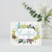 水彩紅葉感謝葉書 ポストカード (スタンド正面)