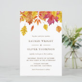 水彩紅葉秋結婚式招待状 (スタンド正面)