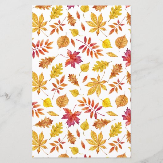 水彩紅葉秋結婚式招待状 (裏面)