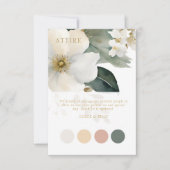 水彩紅葉結婚のパステル衣装カード 出欠カード (正面)