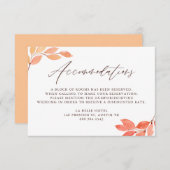 水彩紅葉結婚の宿 エンクロージャーカード (正面/裏面)