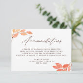 水彩紅葉結婚の宿 エンクロージャーカード (スタンド正面)