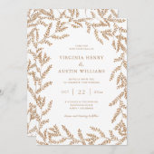 水彩紅葉結婚ズ 招待状 (正面/裏面)