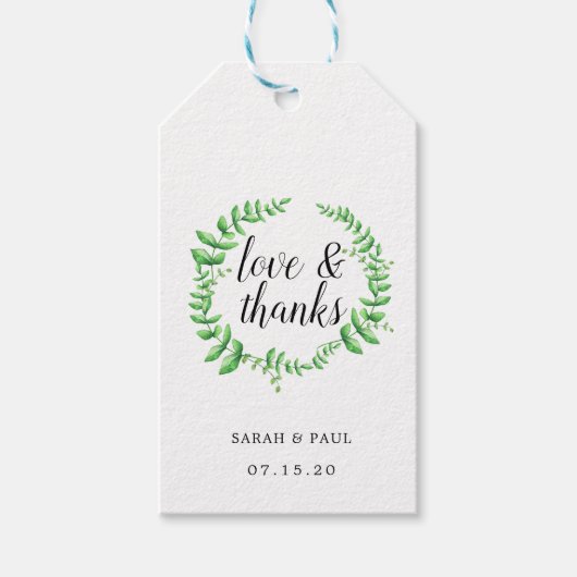 水彩紅葉結婚式の引き出物有難う ギフトタグ (正面)