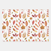 水彩紅葉自然 ラッピングペーパーシート (正面)