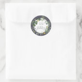 水彩紅葉30th誕生日パーティーのお気に入り ラウンドシール (バッグ)