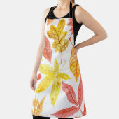 水彩紅葉、カラフルパターン。 エプロン (インサイチュ)