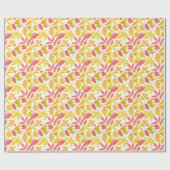 水彩紅葉、カラフルパターン。 ラッピングペーパー (フラット)