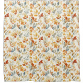 水彩紅葉 – コージーな秋自然 シャワーカーテン (正面)