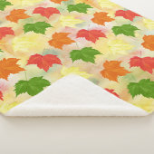 水彩紅葉 シェルパブランケット (3/4)