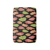 水彩紅葉:シームレスパターン バスマット (正面縦)