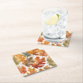 水彩紅葉 スクエアペーパーコースター (インサイチュ)