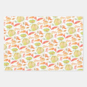 水彩紅葉 ラッピングペーパーシート (正面3)