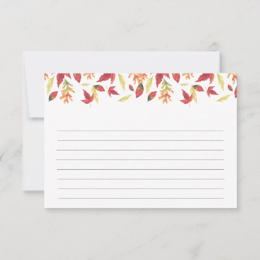 水彩紅葉-レシピカード (裏面)